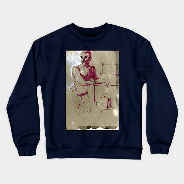 Dick Sullivan Live Sketch Crewneck Sweatshirt by A.E. Kieren Illustration